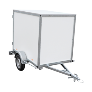 Remorque Fourgon bois blanc avec hayon BW Trailers