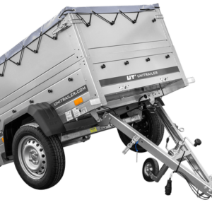 Remorque légère 150x106 UNITRAILER GARDEN 150 KIPP avec côtés BIS et bâche grise