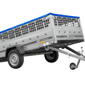 Remorque légère 264x150 UNITRAILER GARDEN 265 KIPP avec ridelles grillagées, châssis H-0 et bâche bleue