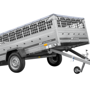 Remorque légère 264x150 UNITRAILER GARDEN 265 KIPP avec ridelles grillagées, châssis H-0 et bâche grise